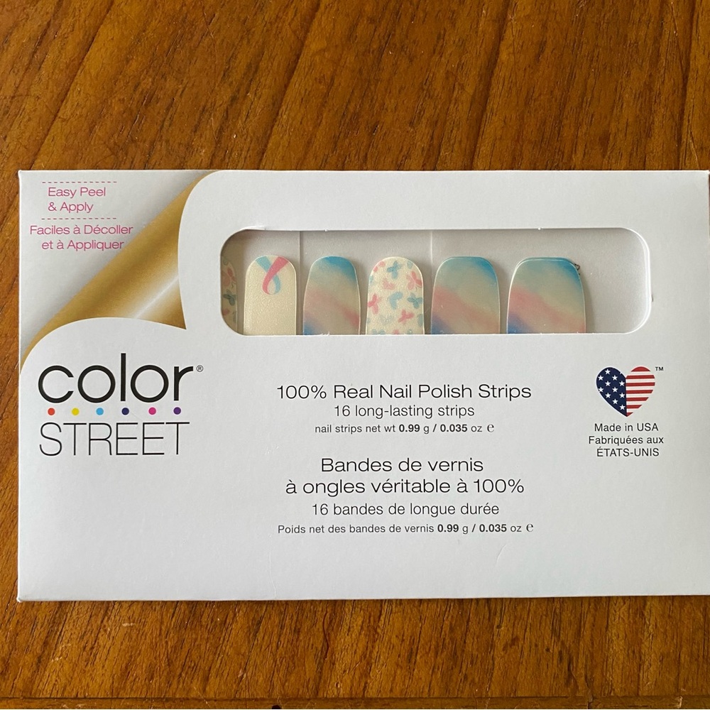 Color Street Pastel Tie-Dye Real Nail Polish Strips “Never Forgotten”